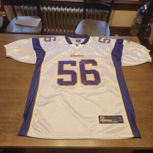 Reebok EJ E.J. Henderson #56 Minnesota Vikings Jersey Mens Sz 54 White Stitched